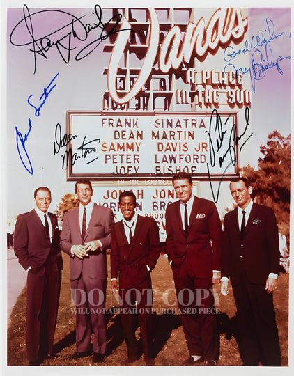 Discover The Rat Pack Photograph 8 X 10 - Magnificent 1960 Group Portrait - Las Vegas - Ocean's 11 - Sands Hotel - Rare Photo - Poster Art Print