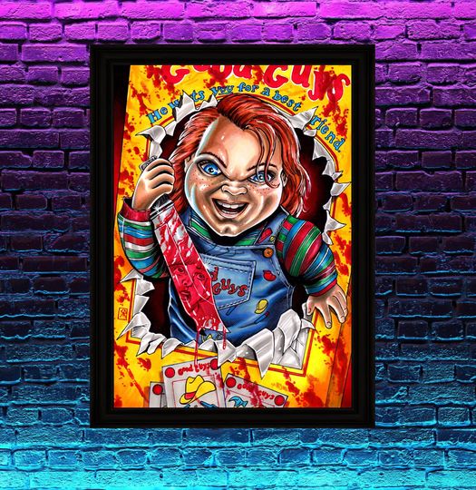 Discover Child's Play - A4 alternative movie poster - art of Sam Rogers - horror slasher wall hanging - Chucky - LIMITED EDITION PRINT - Hellclubx