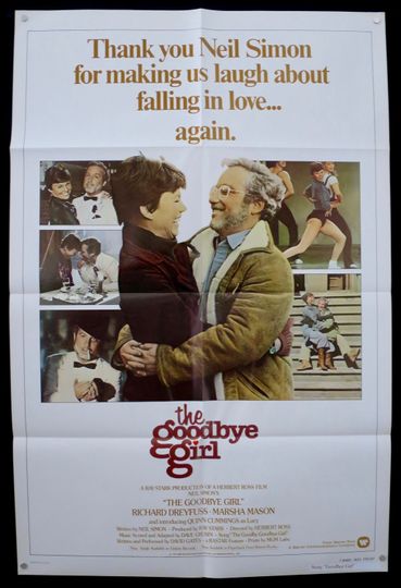Discover THE GOODBYE GIRL ~ Superb U.S. 1 Sheet Movie Poster ~ Fine Cond. 27"x41" S/S, Folded ~ Great Image of Marsha Mason & Richard Dreyfuss!