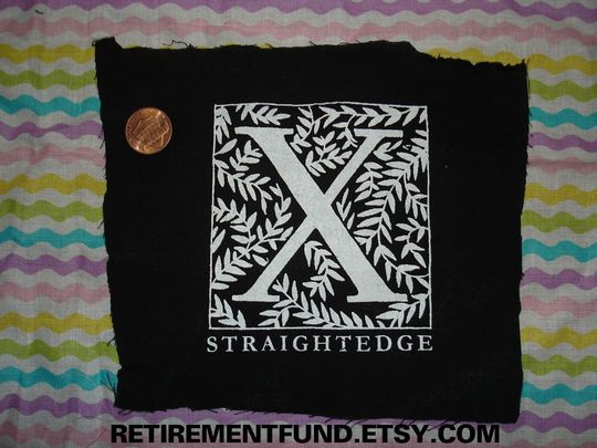 Discover X is for STRAIGHTEDGE patch