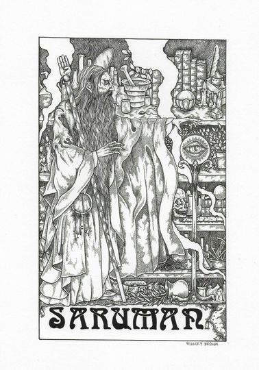 Discover Saruman the White Lord of the Rings art print