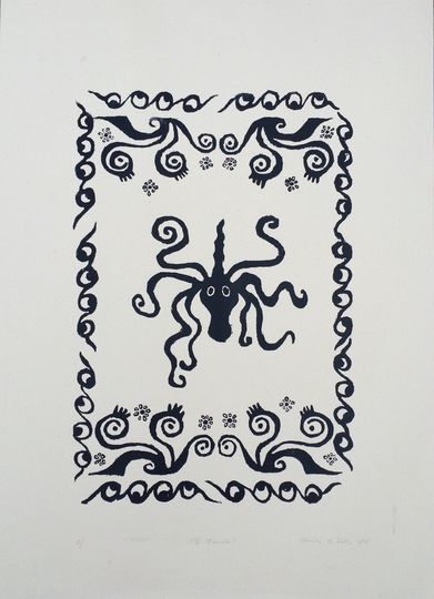 Discover Minoan Octopus Fine Art Print, hand-printed on recycled paper