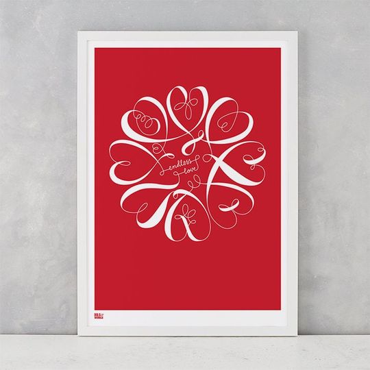 Discover Endless Love Screen Print - Flower and Nature Art