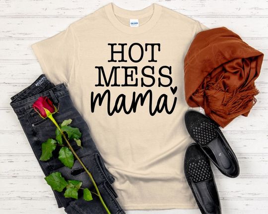 Discover HOT Mess Mama Screen Print Transfer for T-Shirts