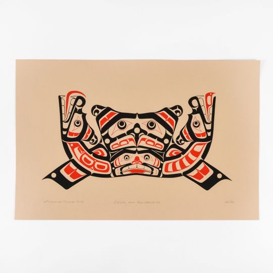 Discover Vintage 1979 Northwest Coast Native Thunderbird Print by Larry Rosso