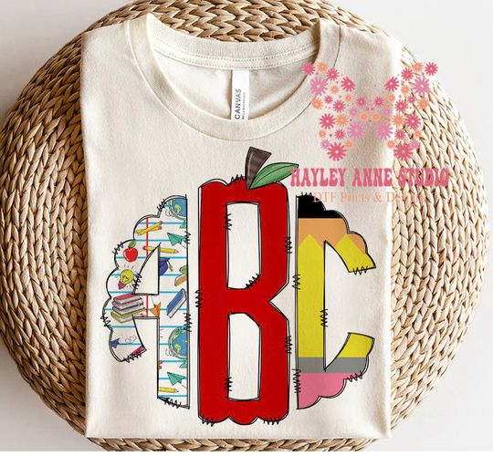 Discover Custom School Monogram Direct to Film Print - Ready to Press Design