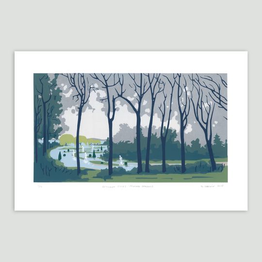 Discover Landscape Screenprint - Flooded Gardens  Between Cities Series