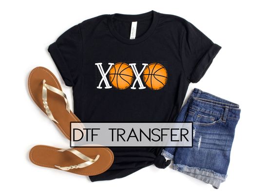 Discover XOXO Basketball Direct to Film Transfer - Ready to Press Sports Design