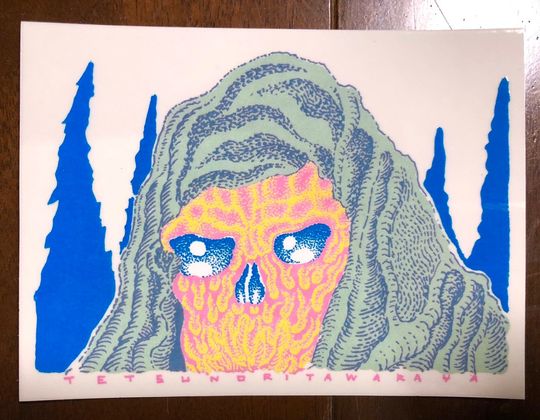 Discover Capeman Silkscreen Sticker Clear Vinyl (good for both outdoor and indoor) 12.7cm x 9.4cm (5" x 3.7") (Sea Mail to certain counties)