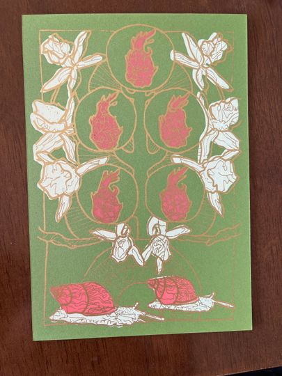 Discover Five of pentacles Tarot postcard