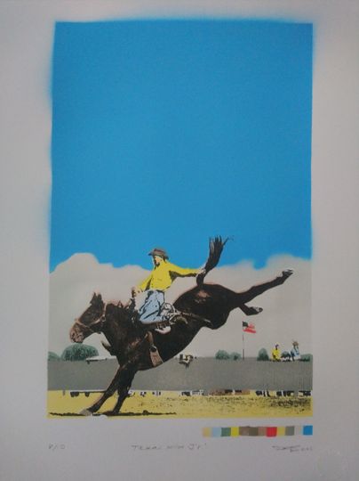 Discover Texas Kid Junior - Signed Limited Edition Screenprint by Dylan Bell