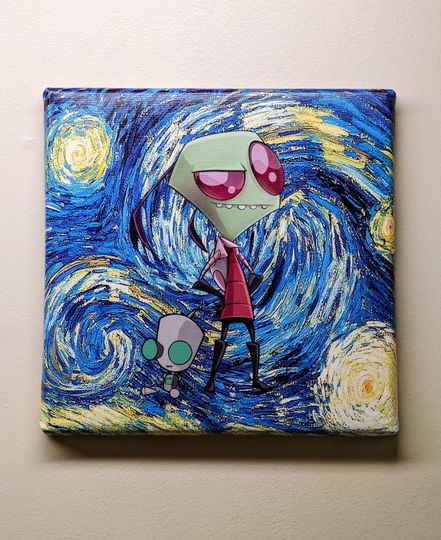 Discover Invader Zim & Gir Crossover Printed Canvas