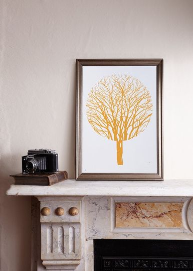 Discover Urban Forest A3 Screen Print with Tree Design