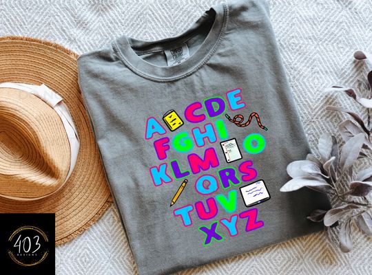 Discover Teacher Alphabet Ready to Press DTF Transfer