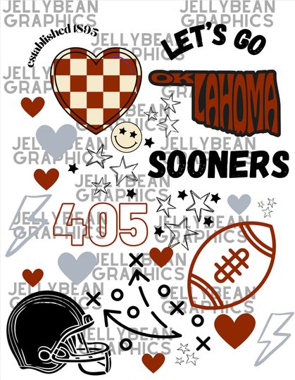 Discover Oklahoma Sooners Football PNG SVG digital download
