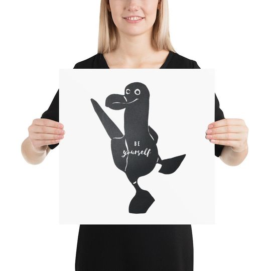 Discover Be Yourself Screen-printed Blue-Footed Booby Bird by Christie Olstad