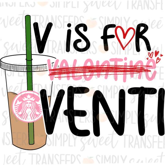 Discover V is for Venti- Ready to Press Sublimation Transfer