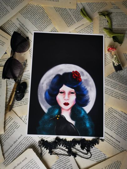 Discover WITCH WITH RAVEN ~ digital art print