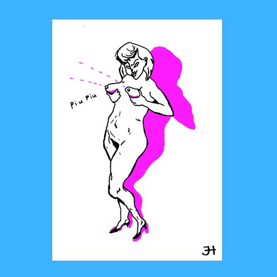 Discover PIU PIU - two-tone screen print, A5, limited edition