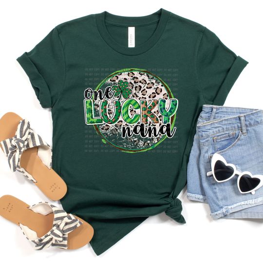 Discover One Lucky Nana DTF Transfer for St. Patrick's Day Shirts