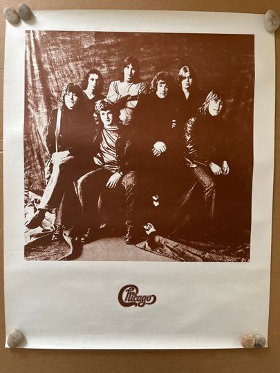 Discover Chicago music memorabilia brown tone 19790s vintage poster
