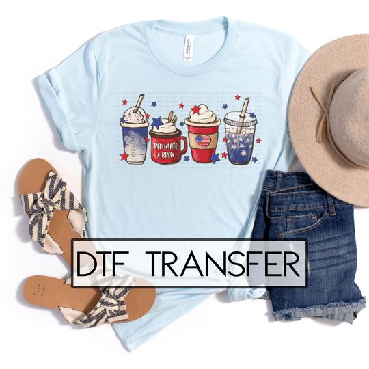 Discover 4th of July Coffee DTF Transfer for Celebrations