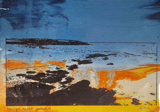 Discover Harlyn, Cornwall - original screen print