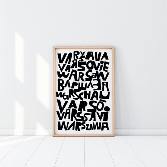 Discover Warsaw/Warszawa/Warchau. Poster. 50x70. Limited edition.