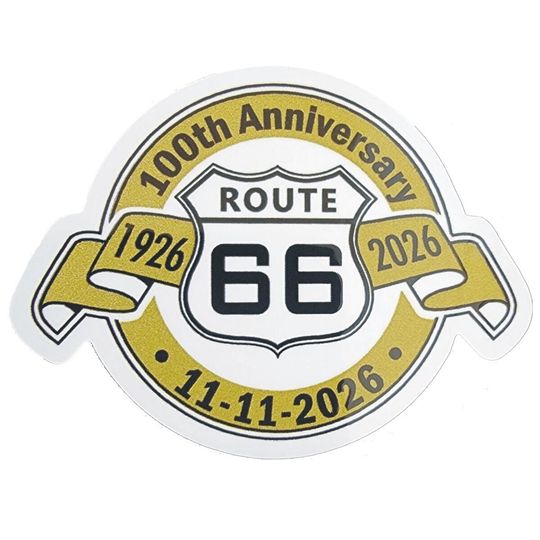 Discover 100th Anniversary Route 66 Sticker - Fade Resistant UV Protectant Decal 2.75"