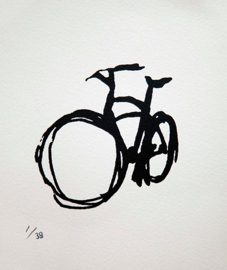 Discover Mountain Bike Bicycle Scribble Art Print - Cycling