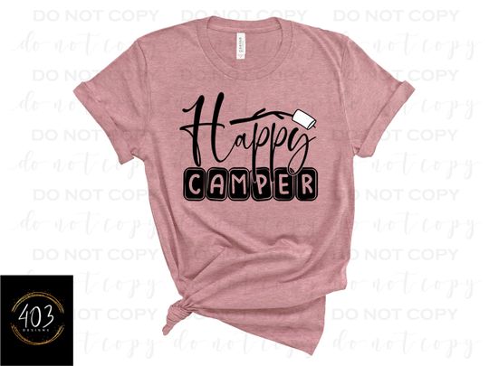 Discover Happy Camper DTF Transfer for Outdoor Adventures
