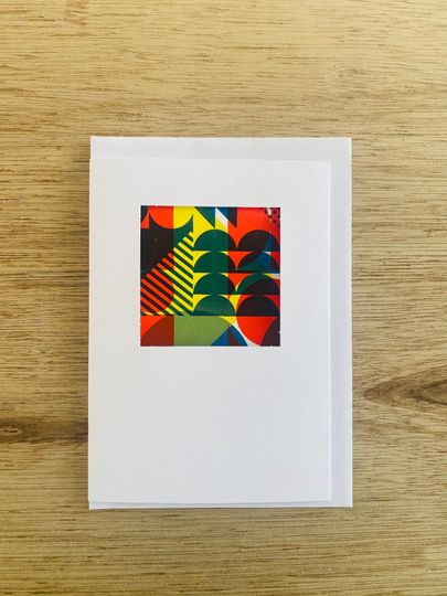 Discover Screen printed geo greeting card #4
