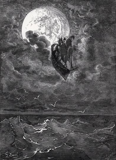 Discover Gustave Dore Antique Woodcut "Voyage to the Moon" Gallery Framed SIGNED Certificate of Authenticity