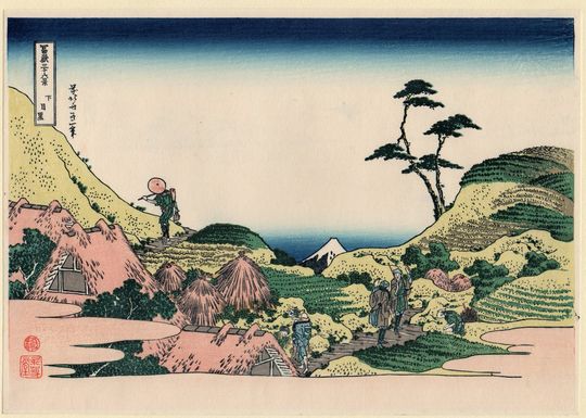 Discover Hokusai, "Lower Meguro (Shimo-Meguro), from the series Thirty-six Views of Mount Fuji (Fugaku sanjrokkei)"
