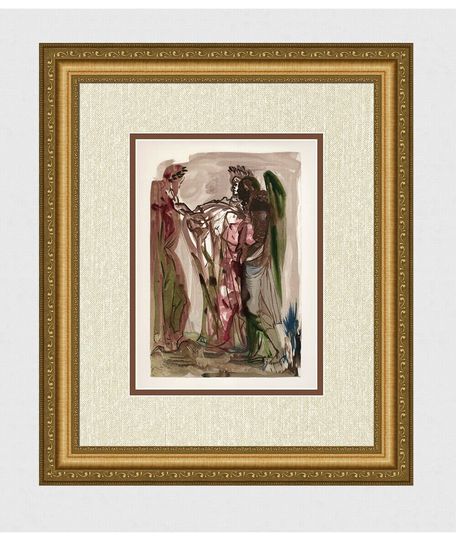 Discover Salvador Dali  1960 Divine Comedy Woodcut "The Proud Ones" Framed Gallery Certificate