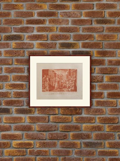 Discover C. 1630 Bible through engravings - Prophetia Ioel - Lucas Jacob, Mathias Merian - Red chalk Engraving - 8.3x9.8in
