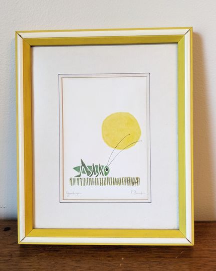 Discover Polly French Grasshopper signed art framed