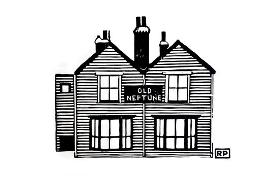 Discover Old Neptune Lino print