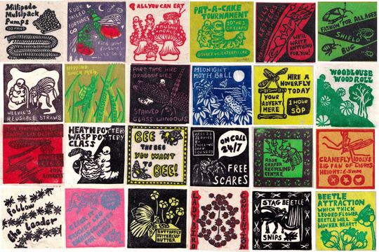 Discover 24 Different Miniature Bug Prints for Insect Lovers! (Choose your favourite!) Insect Wall Decor Lino Prints