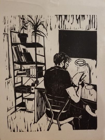 Discover Woodcut handmade Artist Portrait wood engraver