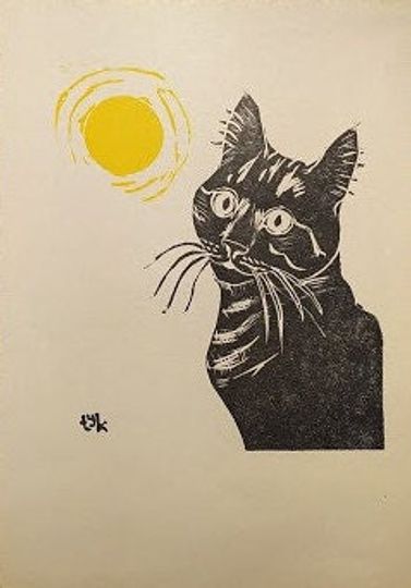 Discover Linol Print | Cats