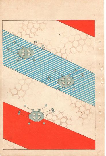 Discover Around 1900, Bijutsukai 1, Antique Japanese print, Kimono Design.
