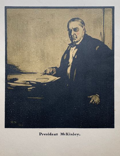 Discover President McKinley by Sir William Nicholson lithographic print circa 1901