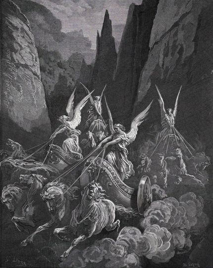 Discover 1800s Gustave Dore SIGNED Religious Woodcut "Four Spirits From Heaven" Custom Framed GALLERY CERTIFICATE
