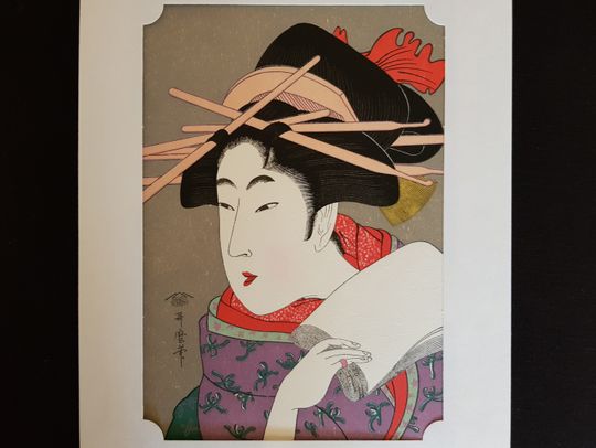 Discover Japanese woodblock print - reproduction - Kitagawa Utamaro - Guide to Contemporary Women: A Matchless Beauty