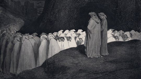 Discover GUSTAVE DORE 1800's Divine Comedy Woodcut "Deep in the Eighth Circle of Hell" Custom Framed SIGNED Gallery Certificate