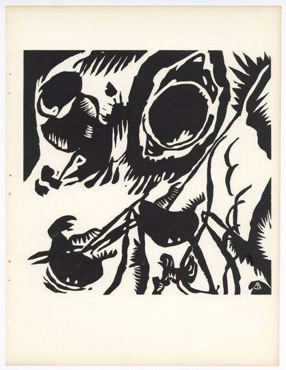 Discover Wassily Kandinsky "Motif aus Improvisation 25: The Garden of Love" original woodcut