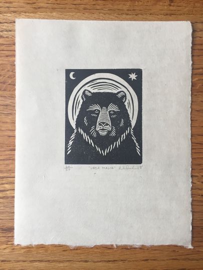 Discover Ursa Major Linocut Print