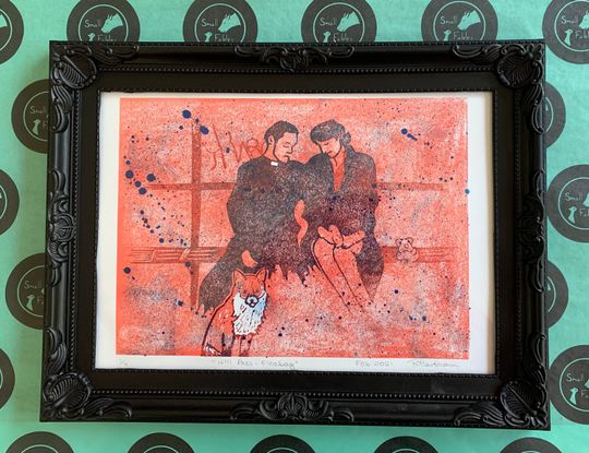 Discover Itll Pass - homage to Fleabag (unframed original linocut print)