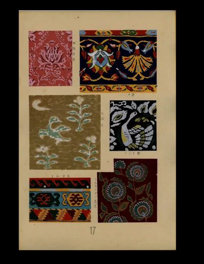 Discover Japanese woodblock textile pattern print